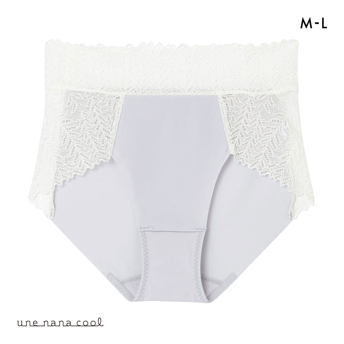 ウンナナクール une nana cool 脇スッキリ さあ、わたし レース ショーツ ヘム 単品(LGY-薄グレー-M)