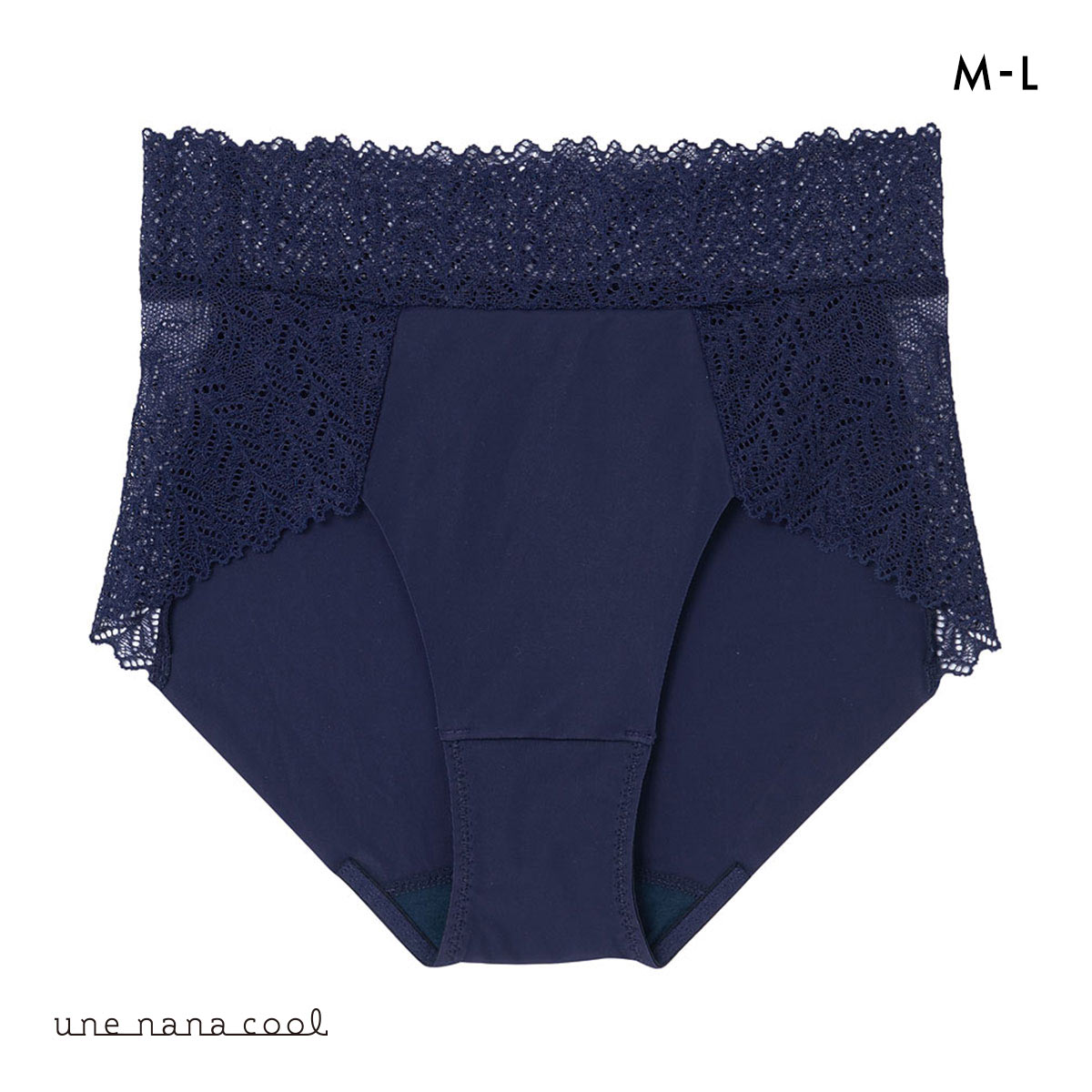 ウンナナクール une nana cool 脇スッキリ さあ、わたし レース ショーツ ヘム 単品(NV-ネイビー-M)