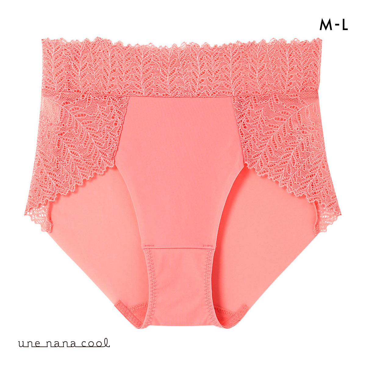 ウンナナクール une nana cool 脇スッキリ さあ、わたし レース ショーツ ヘム 単品(SP-サーモンピンク-M)