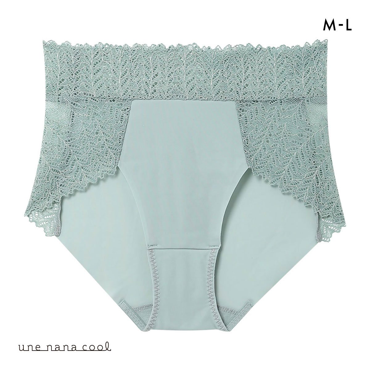 ウンナナクール une nana cool 脇スッキリ さあ、わたし レース ショーツ ヘム 単品(OV-オリーブ-M)