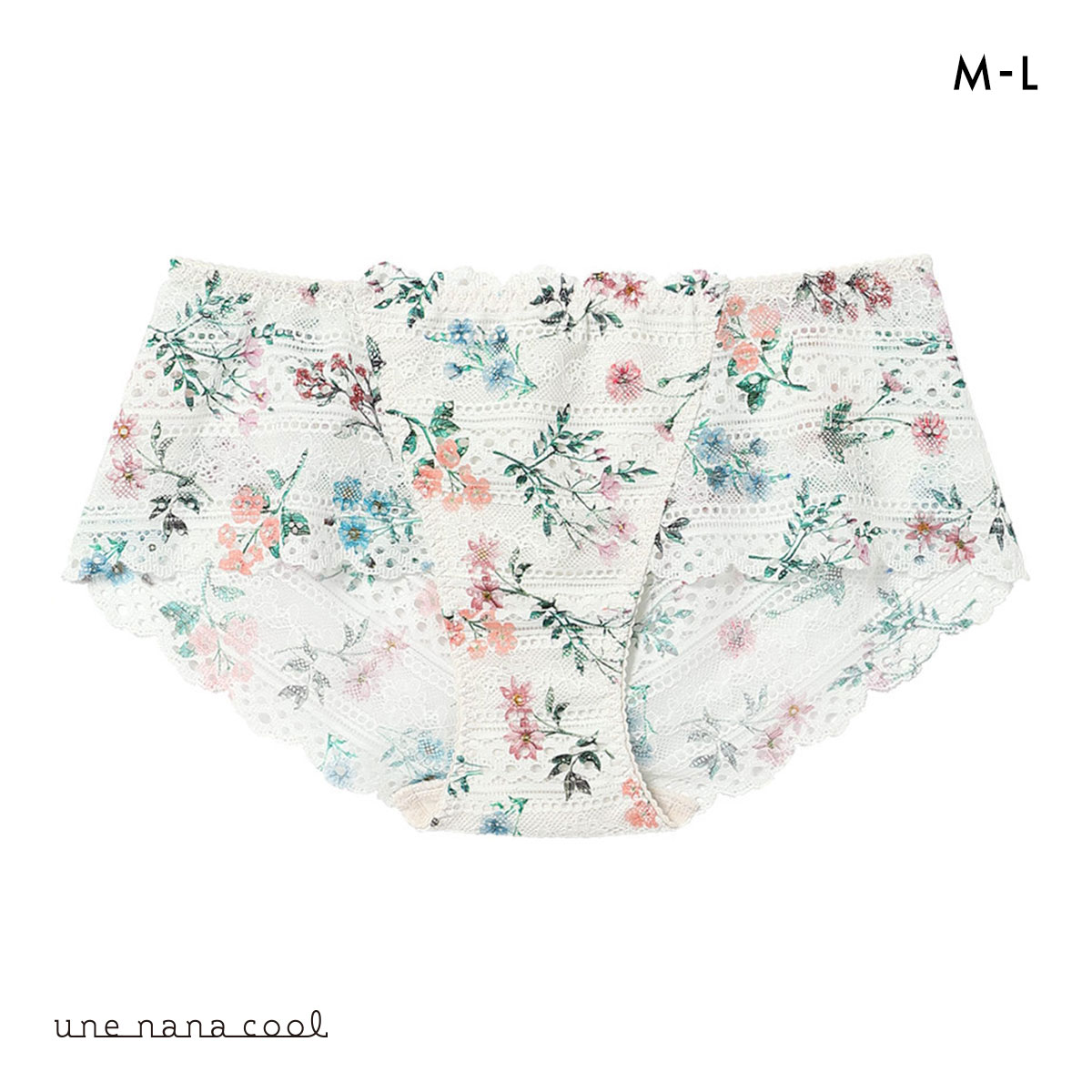 ウンナナクール une nana cool 特別な日以外の364日つけたくなるブラ 364ブラ 総レース MADE WITH LIBERTY FABRIC ショーツ 単品(IV-アイボリー-M)