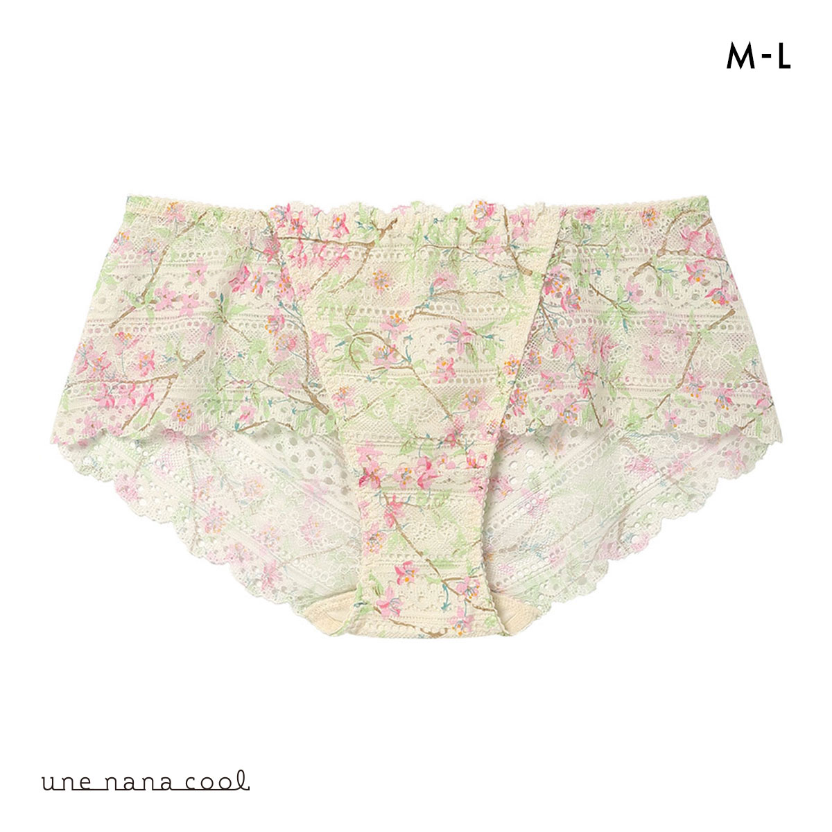 ウンナナクール une nana cool 特別な日以外の364日つけたくなるブラ 364ブラ 総レース MADE WITH LIBERTY FABRIC ショーツ 単品(PI-ピンク-M)