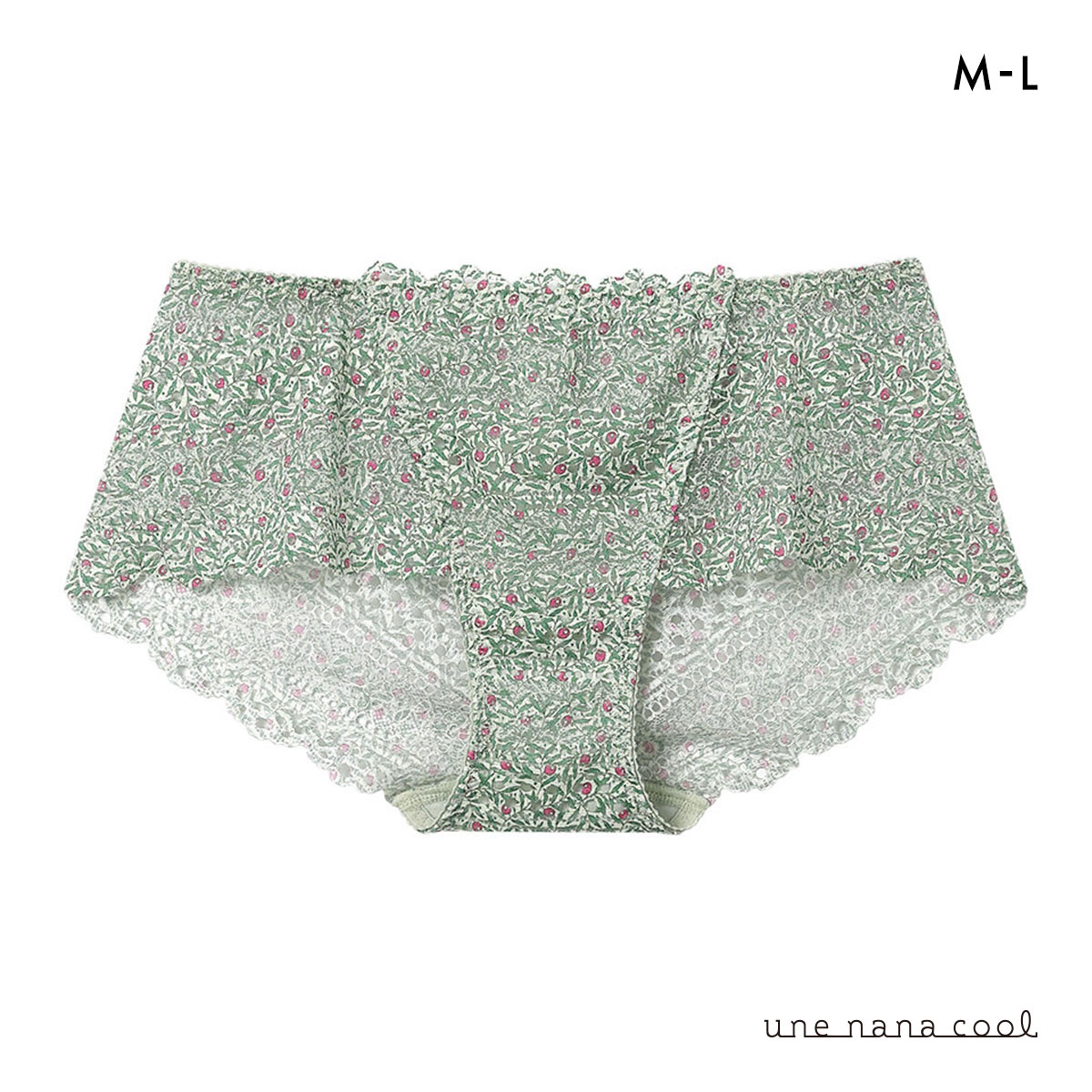 ウンナナクール une nana cool 特別な日以外の364日つけたくなるブラ 364ブラ 総レース MADE WITH LIBERTY FABRIC ショーツ 単品(OV-オリーブ-M)