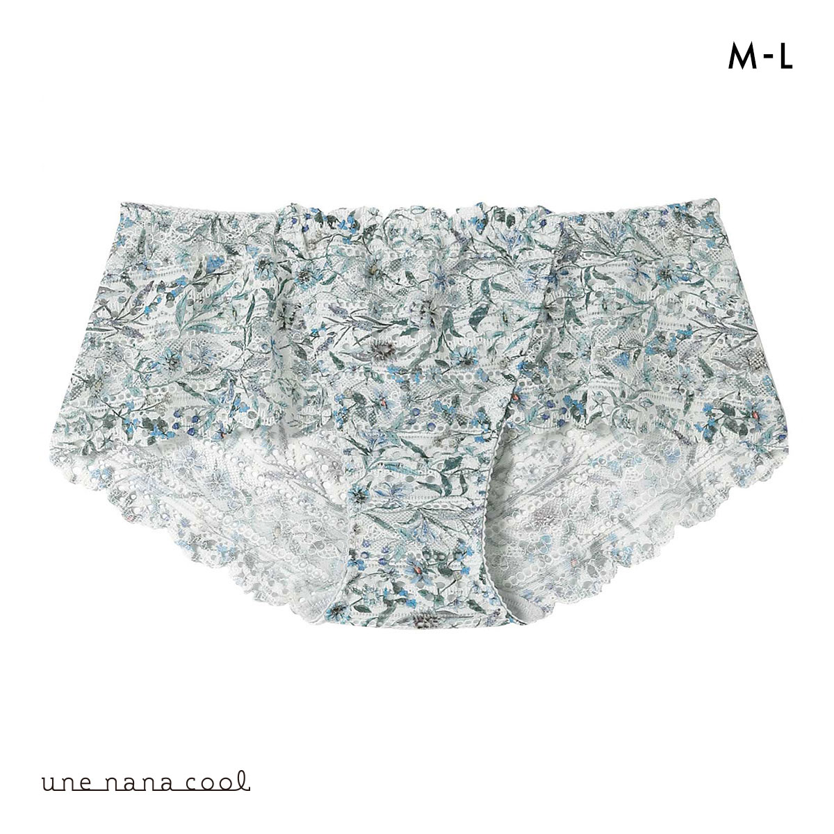ウンナナクール une nana cool 特別な日以外の364日つけたくなるブラ 364ブラ 総レース MADE WITH LIBERTY FABRIC ショーツ 単品(LGY-薄グレー-M)