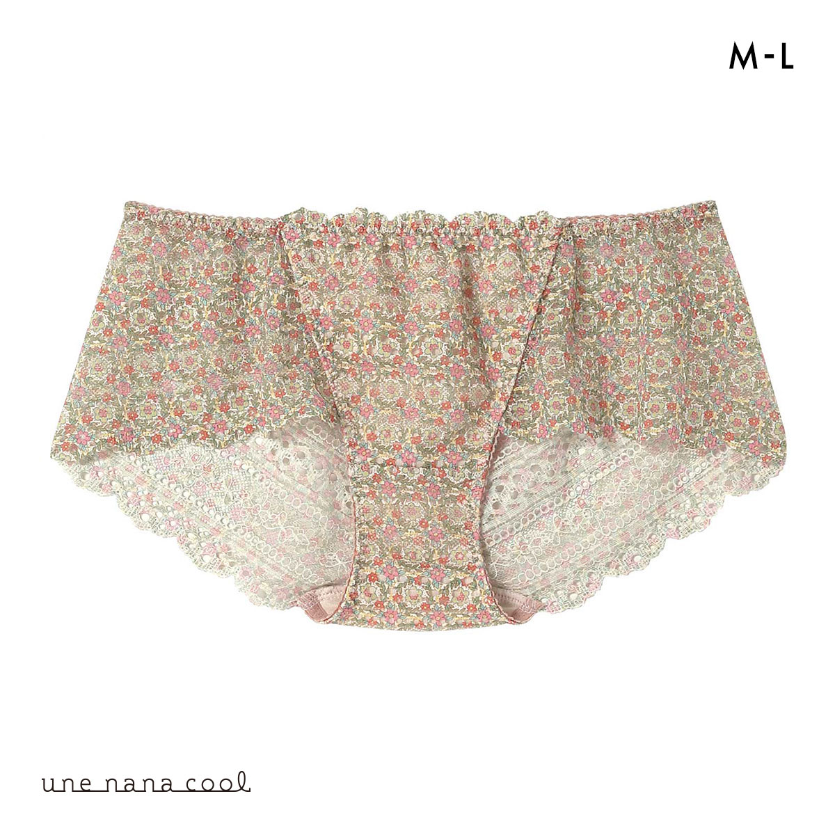 ウンナナクール une nana cool 特別な日以外の364日つけたくなるブラ 364ブラ 総レース MADE WITH LIBERTY FABRIC ショーツ 単品(LBR-薄ブラウン-M)