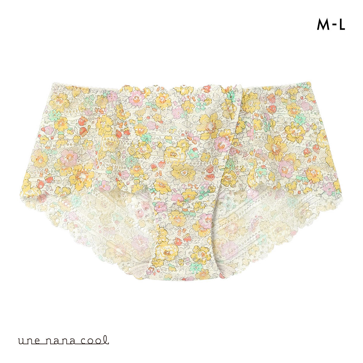 ウンナナクール une nana cool 特別な日以外の364日つけたくなるブラ 364ブラ 総レース MADE WITH LIBERTY FABRIC ショーツ 単品(CR-クリーム-M)