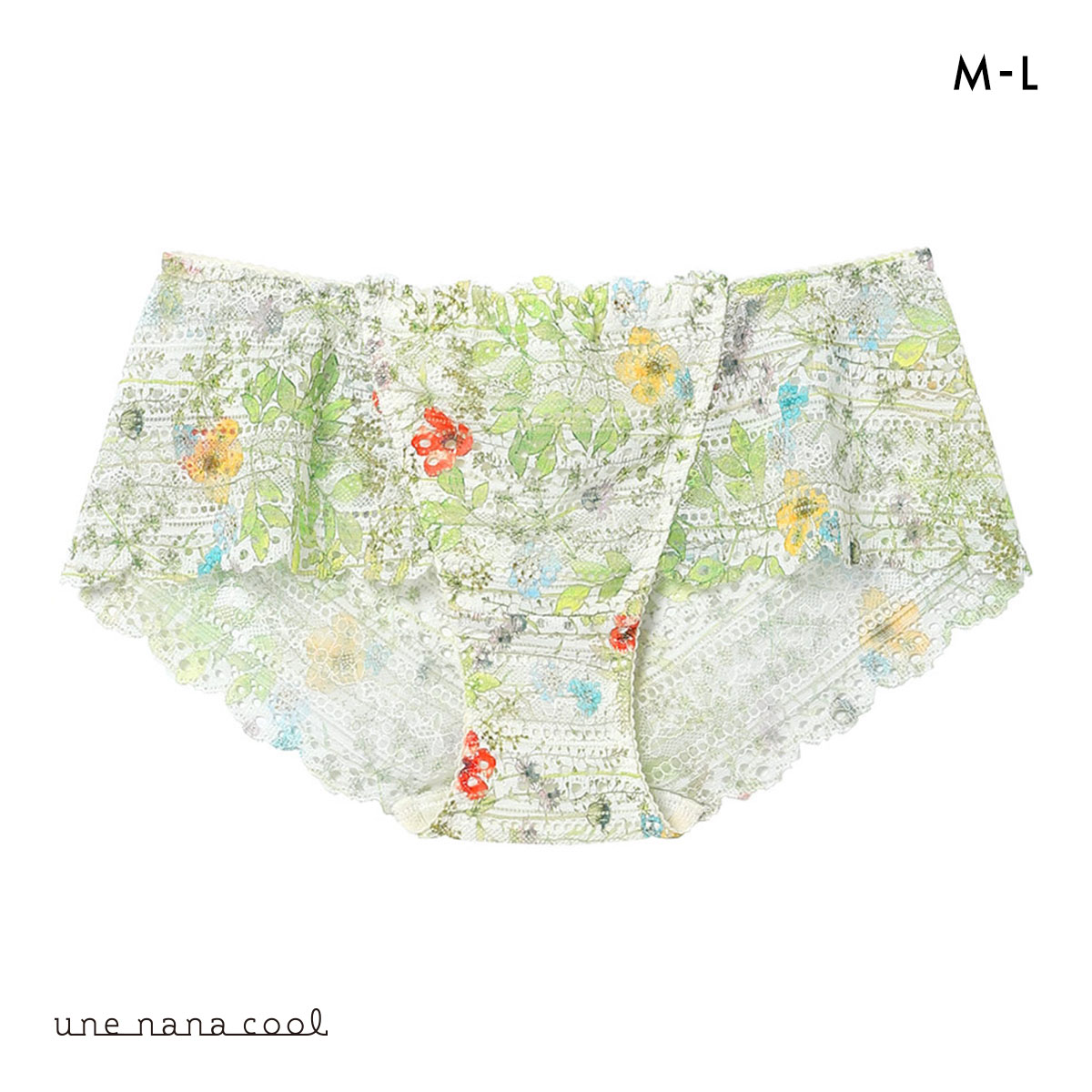 ウンナナクール une nana cool 特別な日以外の364日つけたくなるブラ 364ブラ 総レース MADE WITH LIBERTY FABRIC ショーツ 単品(ME-メロン-M)