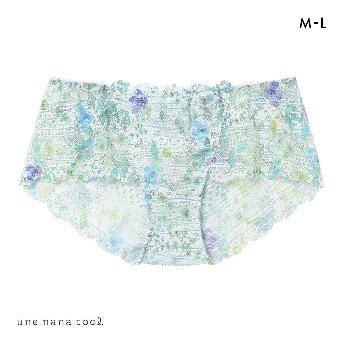 ウンナナクール une nana cool 特別な日以外の364日つけたくなるブラ 364ブラ 総レース MADE WITH LIBERTY FABRIC ショーツ 単品(SX-サックス-M)