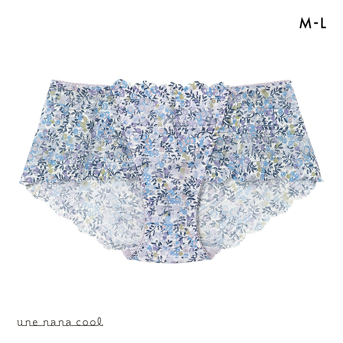 ウンナナクール une nana cool 特別な日以外の364日つけたくなるブラ 364ブラ 総レース MADE WITH LIBERTY FABRIC ショーツ 単品(PU-パープル-M)