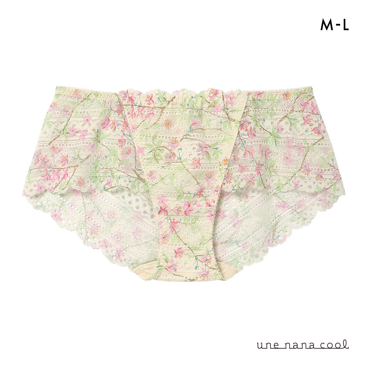 ウンナナクール une nana cool 特別な日以外の364日つけたくなるブラ 364ブラ 総レース MADE WITH LIBERTY FABRIC ショーツ 単品(PI-ピンク-M)