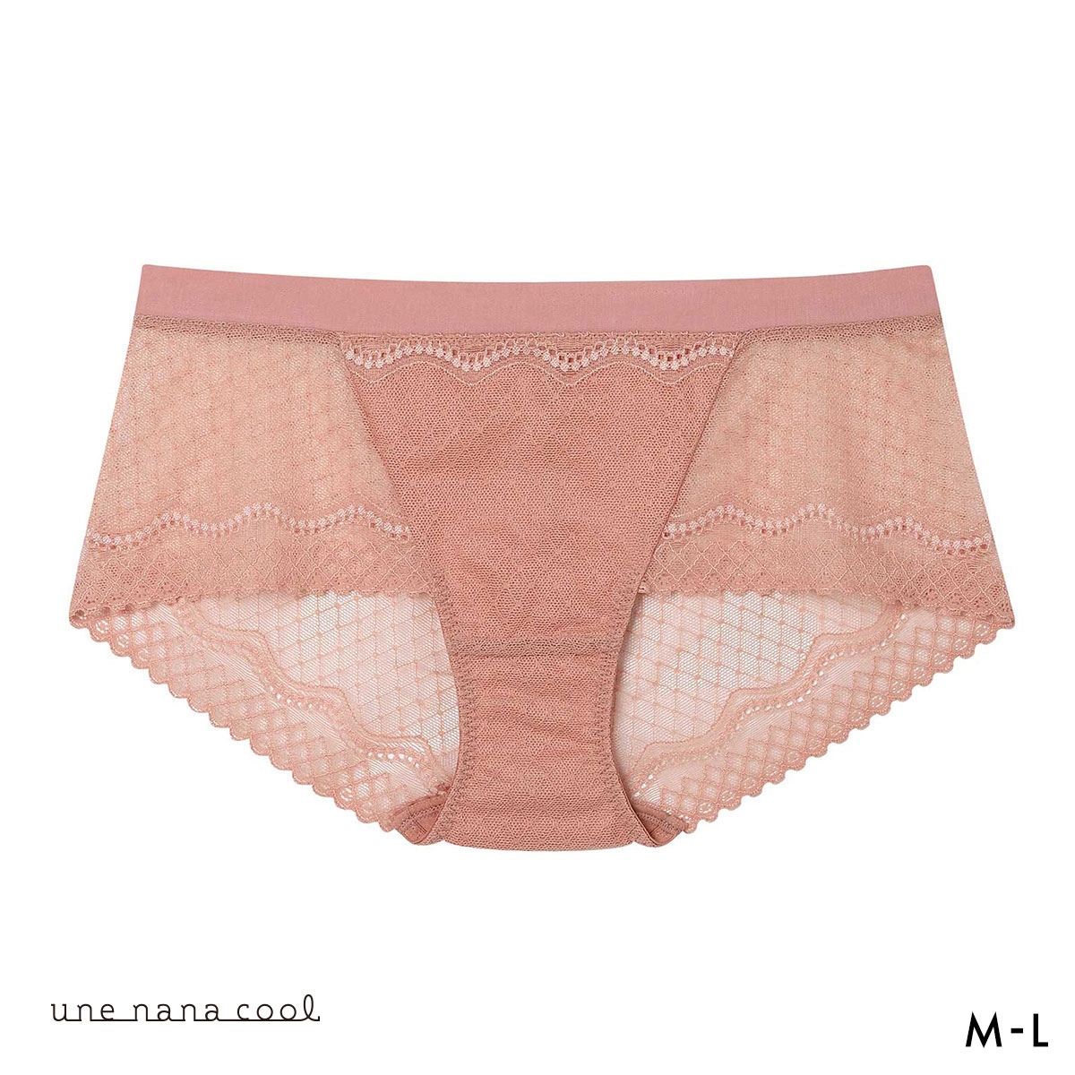 ウンナナクール リニューアル 特別な日以外の364日つけたくなるブラ 364ブラ 総レース ショーツ 単品 une nana cool(OP-オレンジピンク-M)