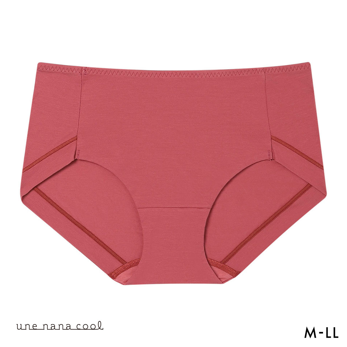 ウンナナクール une nana cool 綿たっぷりショーツ コットン 単品(RE-レッド-M)