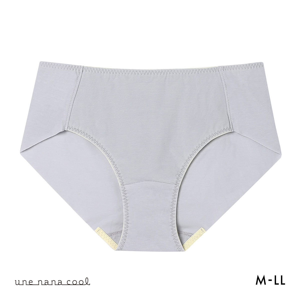 ウンナナクール リニューアル 綿混 ショーツ コットン シンプル 単品 une nana cool(LGY-薄グレー-M)