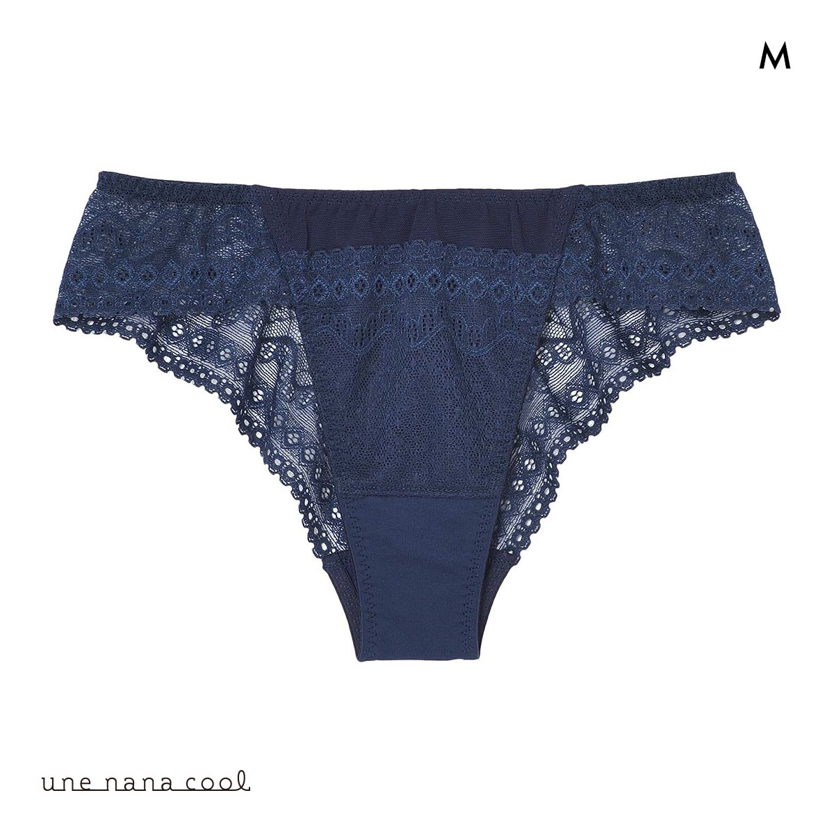 ウンナナクール une nana cool 特別な日以外の364日つけたくなるブラ 364ブラ レース Tバックショーツ ソング 単品(NV-ネイビー-M)