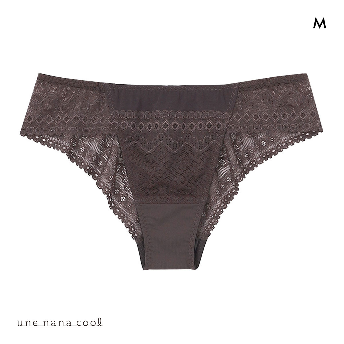 ウンナナクール une nana cool 特別な日以外の364日つけたくなるブラ 364ブラ レース Tバックショーツ ソング 単品(BR-ブラウン-M)