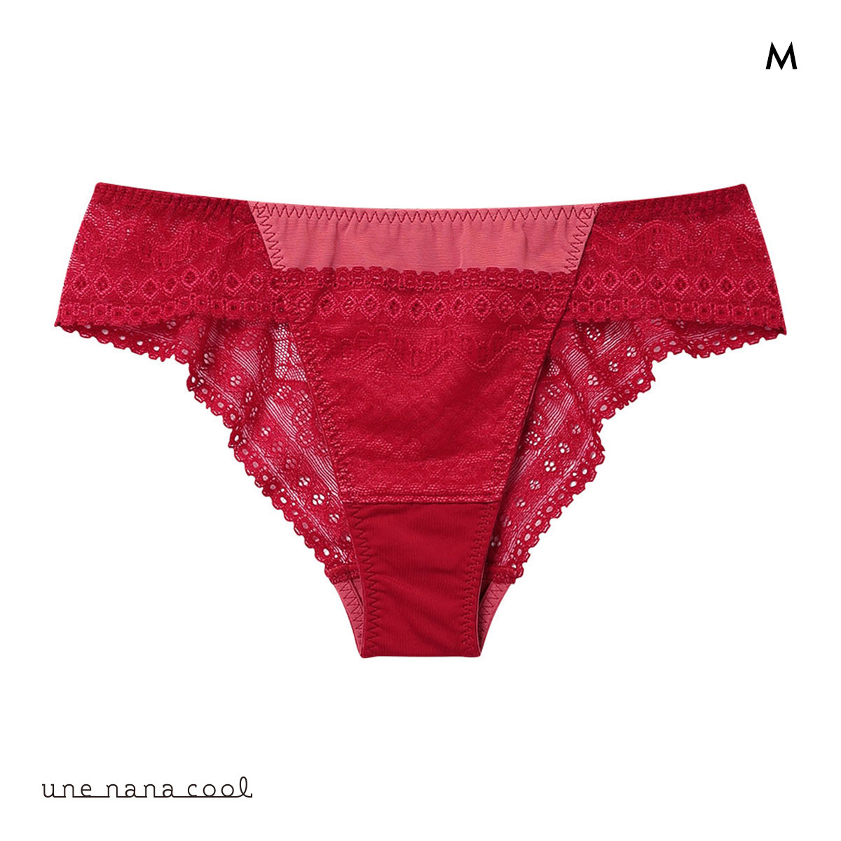ウンナナクール une nana cool 特別な日以外の364日つけたくなるブラ 364ブラ レース Tバックショーツ ソング 単品(EN-エンジ-M)