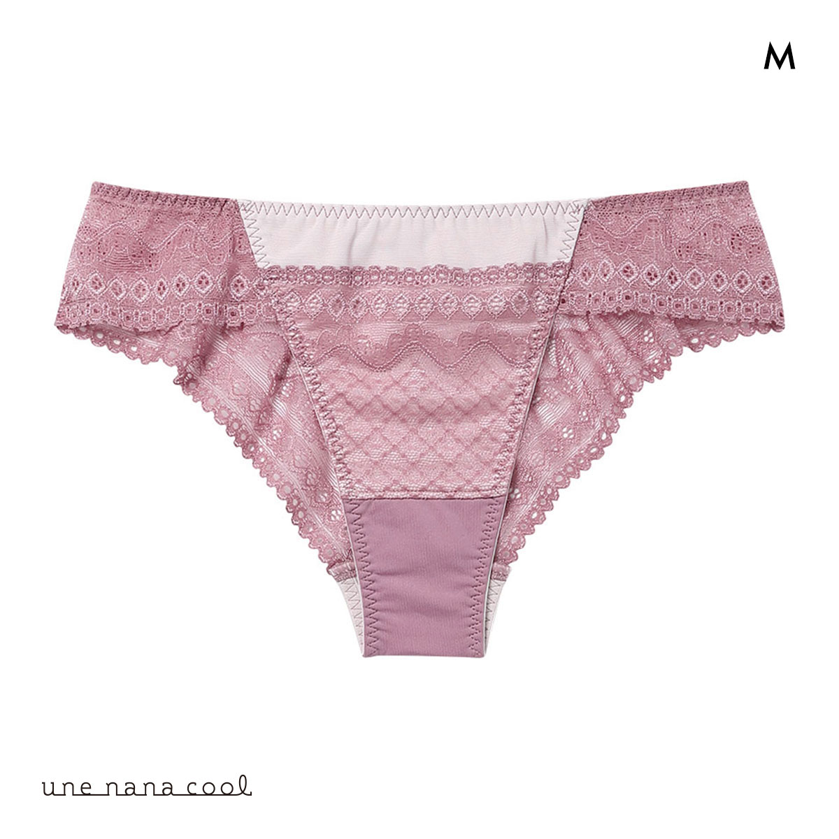 ウンナナクール une nana cool 特別な日以外の364日つけたくなるブラ 364ブラ レース Tバックショーツ ソング 単品(DPI-濃ピンク-M)
