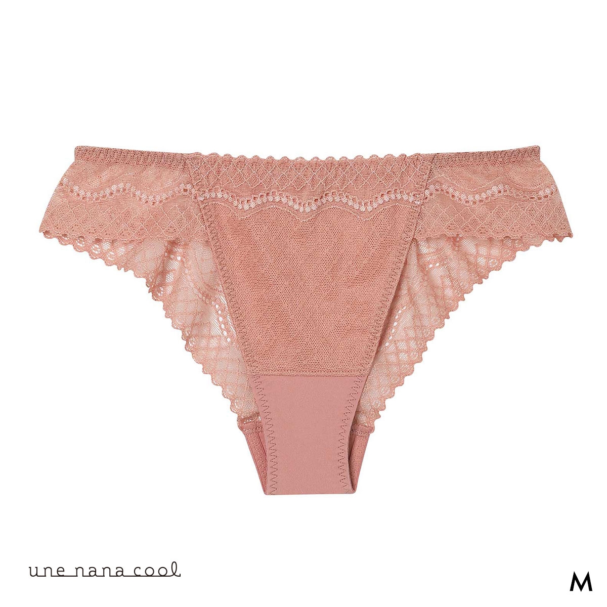 ウンナナクール リニューアル 特別な日以外の364日つけたくなるブラ 364ブラ レース Tバックショーツ ソング 単品 une nana cool(OP-オレンジピンク-M)