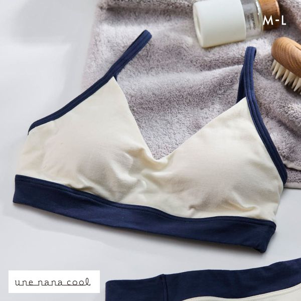 ウンナナクール une nana cool カラーブロッキング ノンワイヤー ブラジャー 単品
