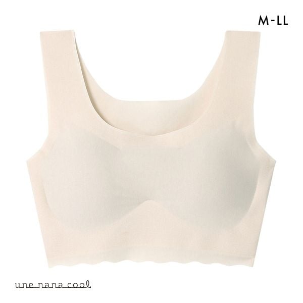 ウンナナクール une nana cool 綿混 フラット仕上げノンワイヤーブラジャー フルカップ ブラジャー 単品