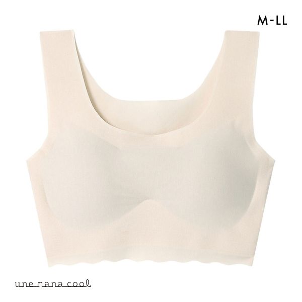 ウンナナクール une nana cool 綿混 フラット仕上げノンワイヤーブラジャー フルカップ ブラジャー 単品