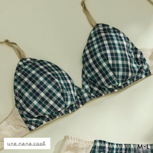 ウンナナクール une nana cool 綿混 三角ノンワイヤーブラ MADE WITH LIBERTY FABRIC 単品