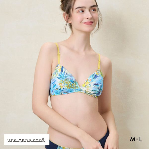ウンナナクール une nana cool 綿混 三角ノンワイヤーブラ MADE WITH LIBERTY FABRIC 単品 ウンナナクール une nana cool 綿混 三角ノンワイヤーブラ MADE WITH LIBERTY FABRIC 単品