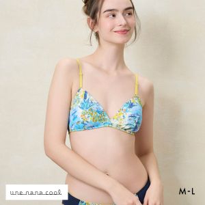 ウンナナクール une nana cool 綿混 三角ノンワイヤーブラ MADE WITH LIBERTY FABRIC 単品