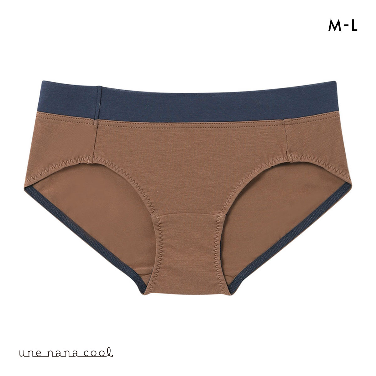 ウンナナクール une nana cool カラーブロッキング ショーツ 単品(DBR-濃ブラウン-M)