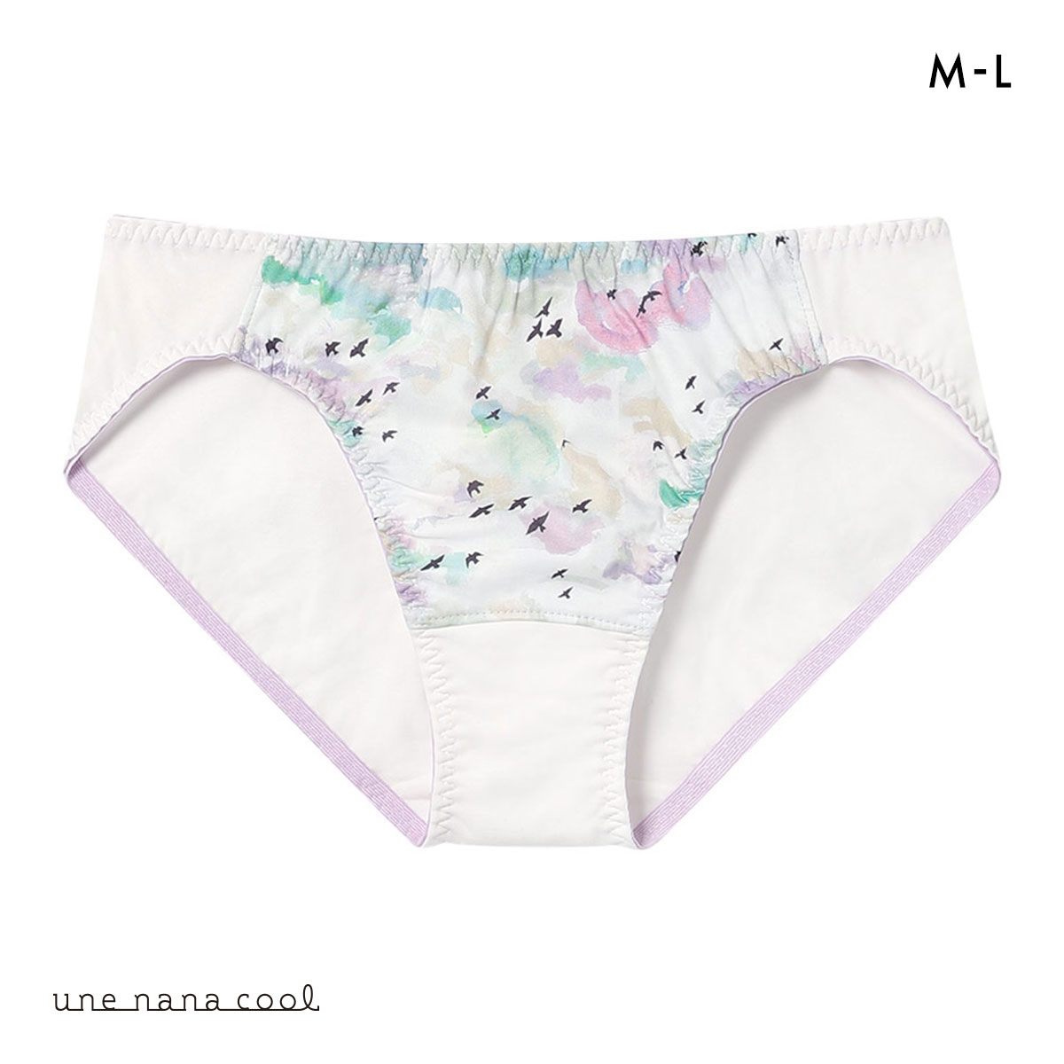 ウンナナクール une nana cool 綿混 MADE WITH LIBERTY. FABRIC ショーツ 単品(PU-パープル-M)