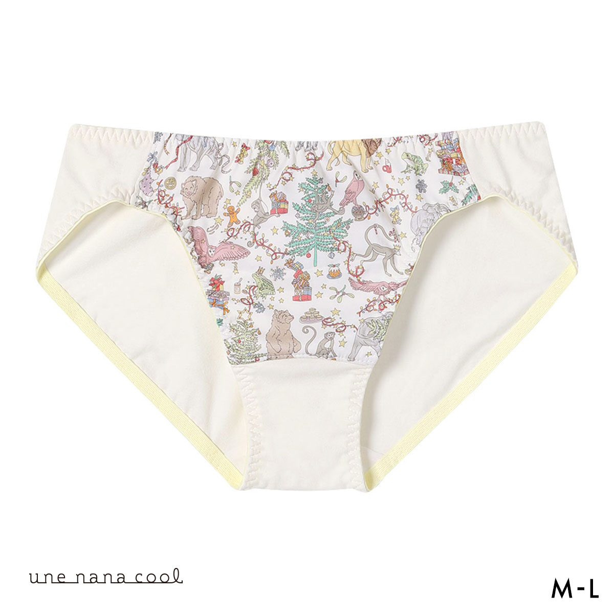 ウンナナクール une nana cool 綿混 MADE WITH LIBERTY. FABRIC ショーツ 単品(IV-アイボリー-M)