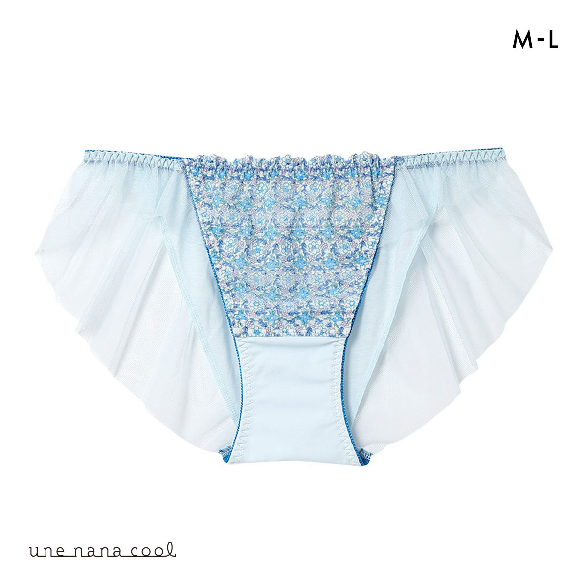 ウンナナクール MADE WITH LIBERTY FABRIC 綿混 ショーツ チュール une nana cool(BU-ブルー-M)