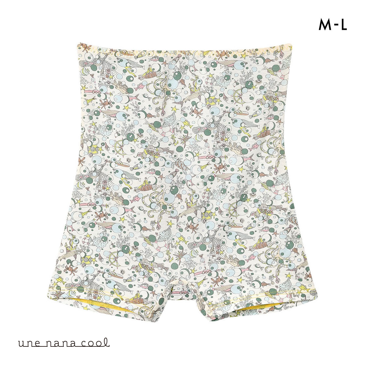 ウンナナクール une nana cool MADE WITH LIBERTY. FABRIC ハラマキ付きショーツ 単品(YE-イエロー-M)