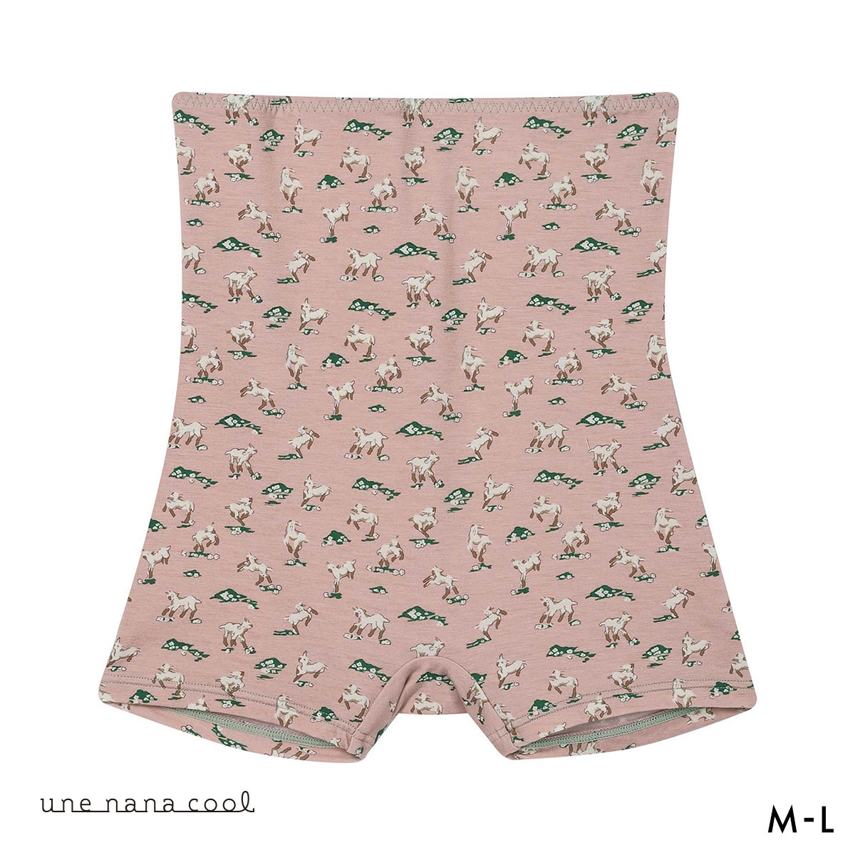 ウンナナクール une nana cool MADE WITH LIBERTY. FABRIC ハラマキ付きショーツ 単品(PGY-ピンクグレー-M)