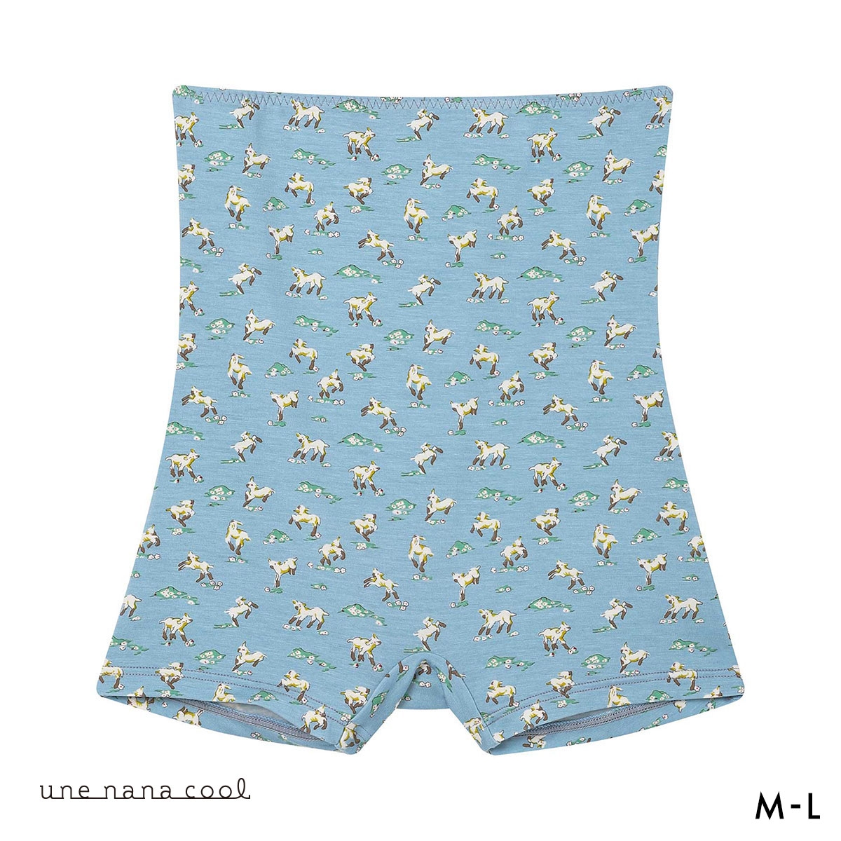 ウンナナクール une nana cool MADE WITH LIBERTY. FABRIC ハラマキ付きショーツ 単品(BGY-ブルーグレー-M)