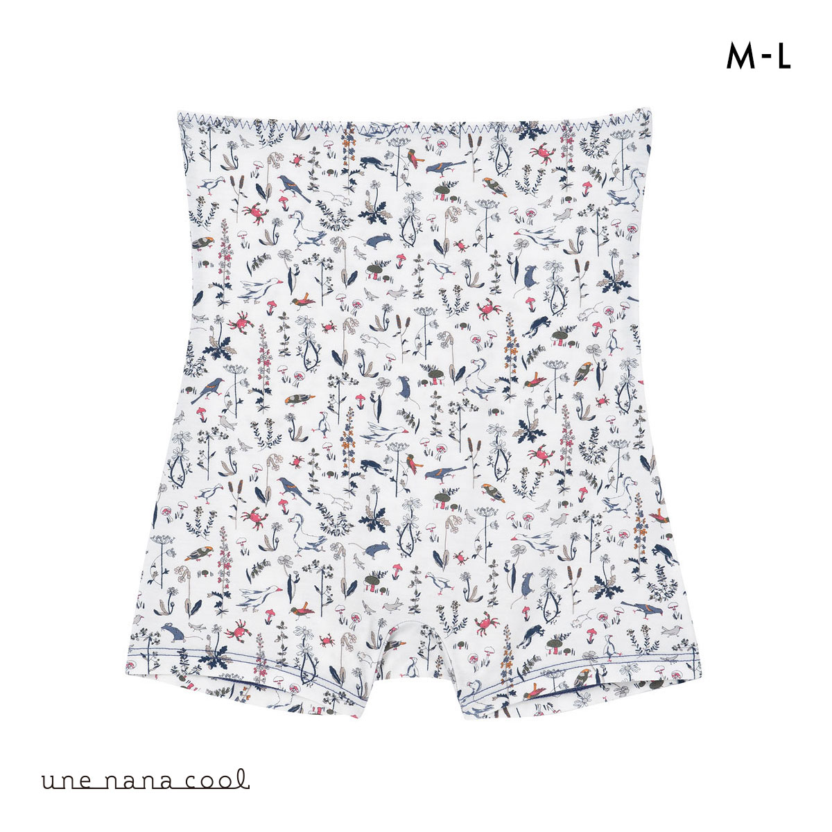 ウンナナクール une nana cool MADE WITH LIBERTY. FABRIC ハラマキ付きショーツ 単品(BU-ブルー-M)
