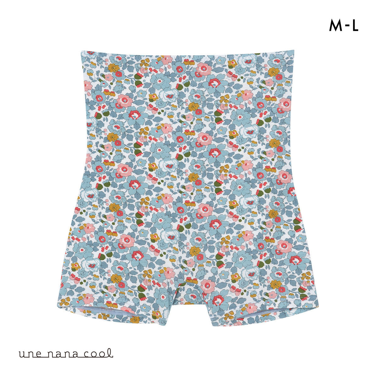 ウンナナクール une nana cool MADE WITH LIBERTY. FABRIC ハラマキ付きショーツ 単品(SX-サックス-M)