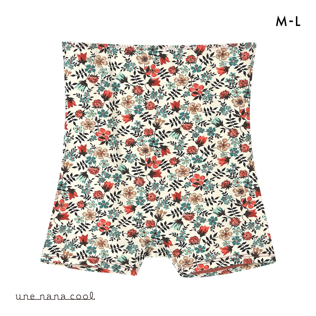 ウンナナクール une nana cool MADE WITH LIBERTY. FABRIC ハラマキ付きショーツ 単品(RE-レッド-M)