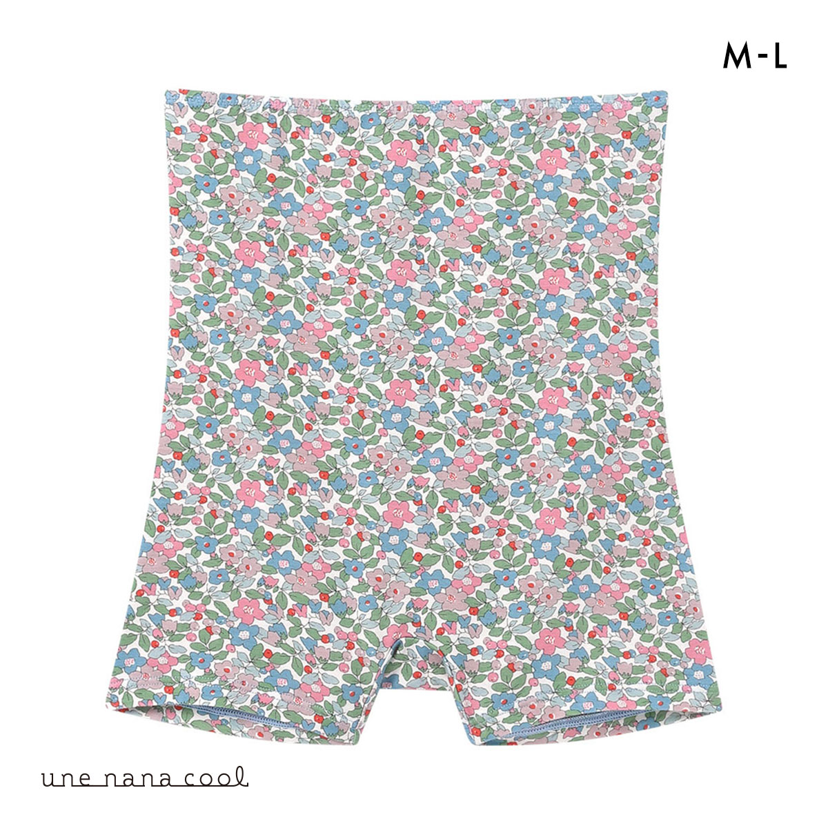 ウンナナクール une nana cool MADE WITH LIBERTY. FABRIC ハラマキ付きショーツ 単品(DBU-濃ブルー-M)