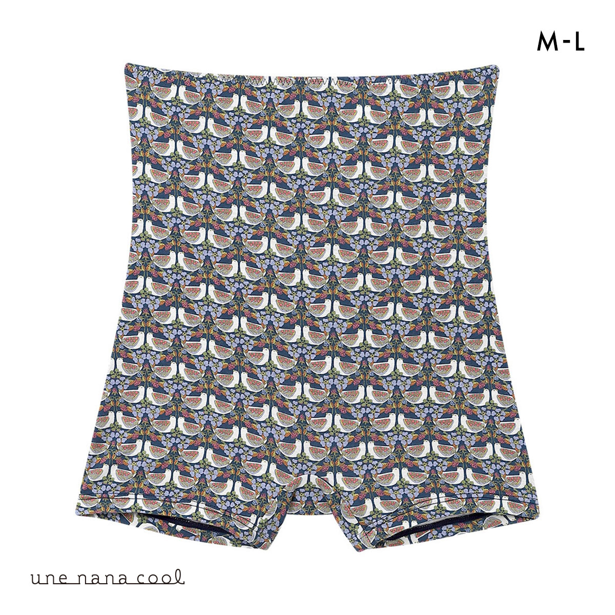 ウンナナクール une nana cool MADE WITH LIBERTY. FABRIC ハラマキ付きショーツ 単品(DNV-濃ネイビー-M)