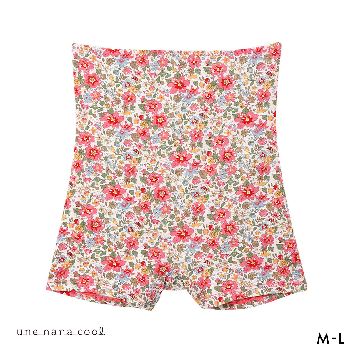ウンナナクール une nana cool MADE WITH LIBERTY. FABRIC ハラマキ付きショーツ(EN-エンジ-M)