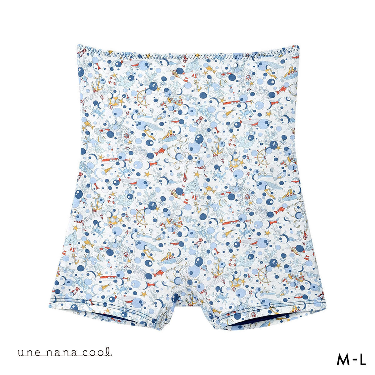 ウンナナクール une nana cool MADE WITH LIBERTY. FABRIC ハラマキ付きショーツ(LNV-薄ネイビー-M)