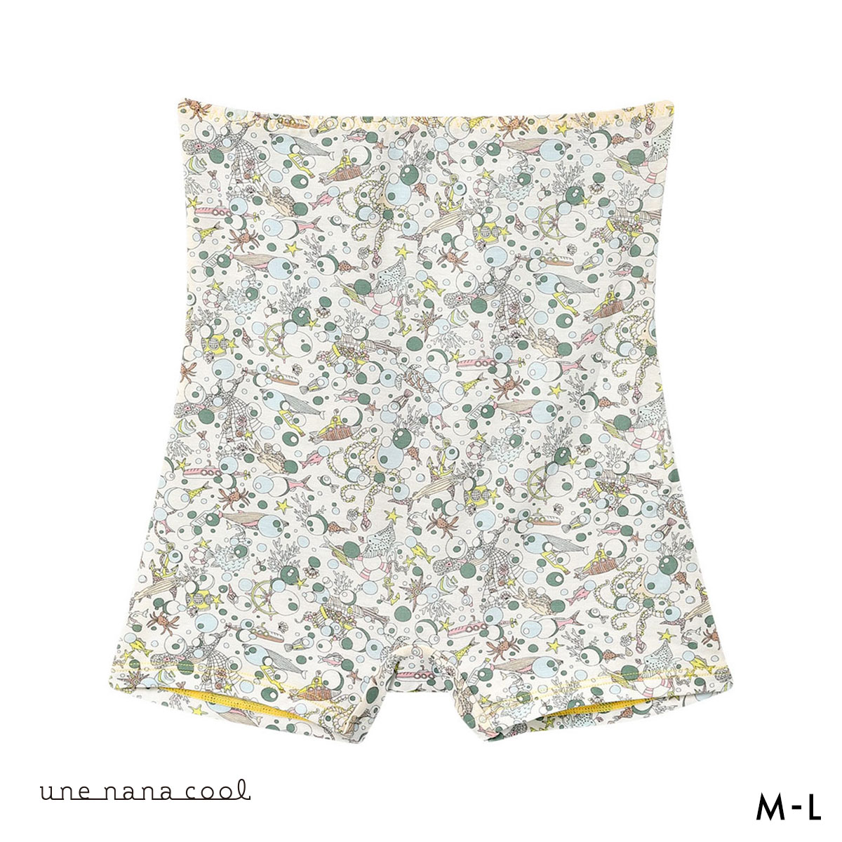 ウンナナクール une nana cool MADE WITH LIBERTY. FABRIC ハラマキ付きショーツ(YE-イエロー-M)