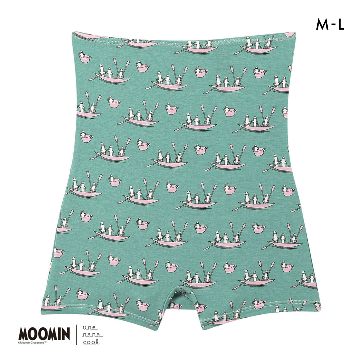 ウンナナクール MOOMIN × une nana cool ボーイレングスショーツ ハラマキ付きショーツ ムーミン 単品(ME-メロン-M)