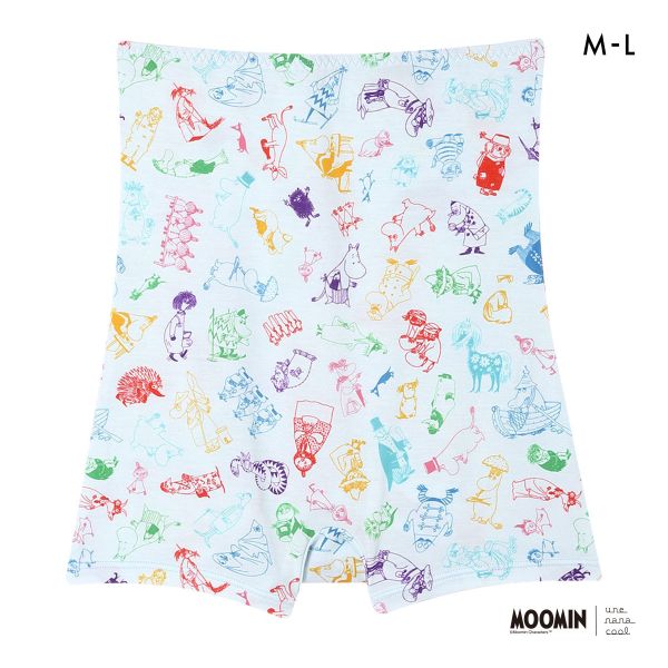 ウンナナクール MOOMIN × une nana cool ボーイレングスショーツ ハラマキ付きショーツ ムーミン