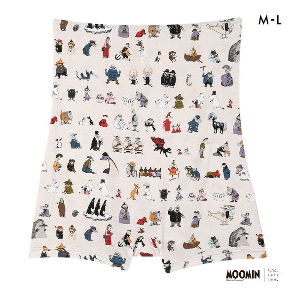 ウンナナクール MOOMIN × une nana cool ボーイレングスショーツ ハラマキ付きショーツ ムーミン