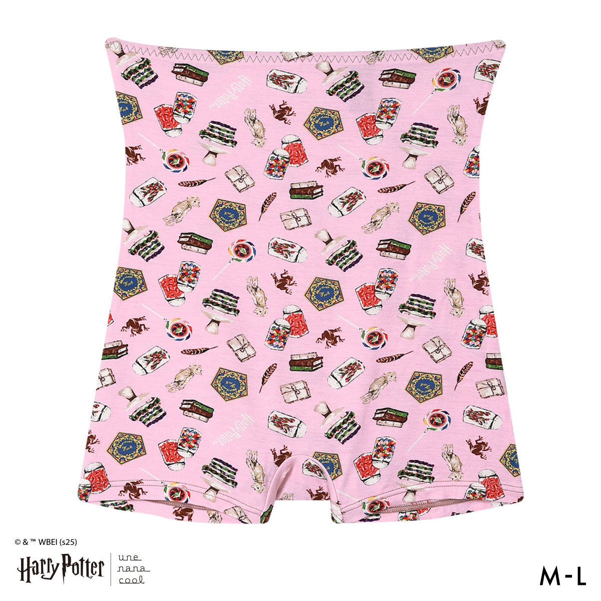 ハリー・ポッター × ウンナナクール Harry Potter ボーイレングスショーツ ハラマキ付きショーツ une nana cool(PI-ピンク-M)