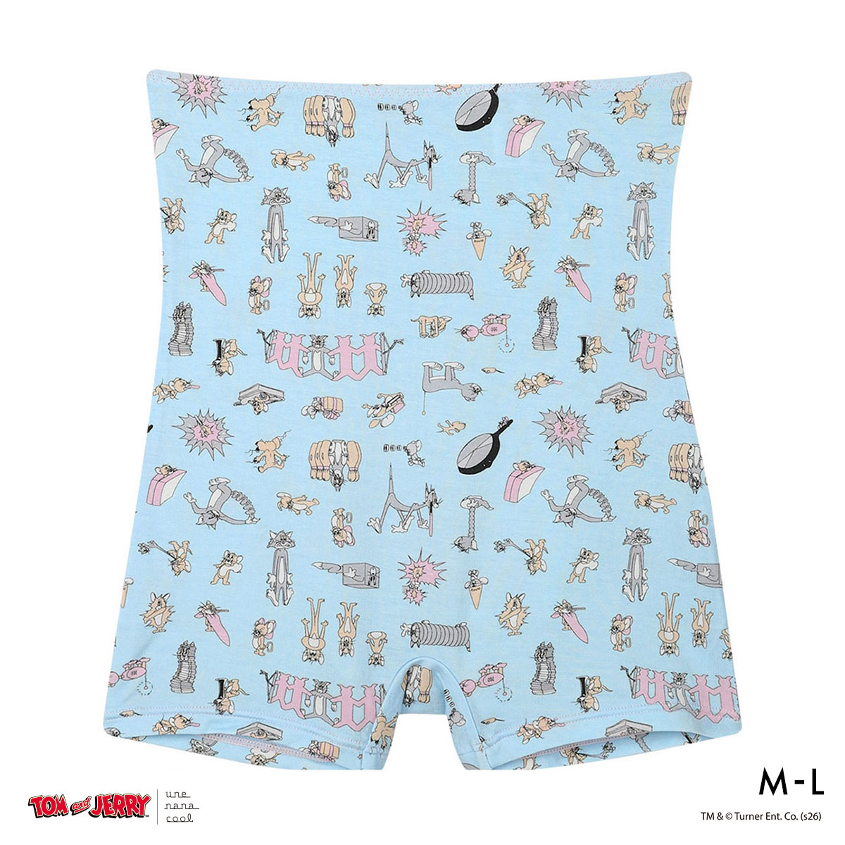 ウンナナクール トムとジェリー × une nana cool ボーイレングスショーツ ハラマキ付きショーツ(SX-サックス-M)
