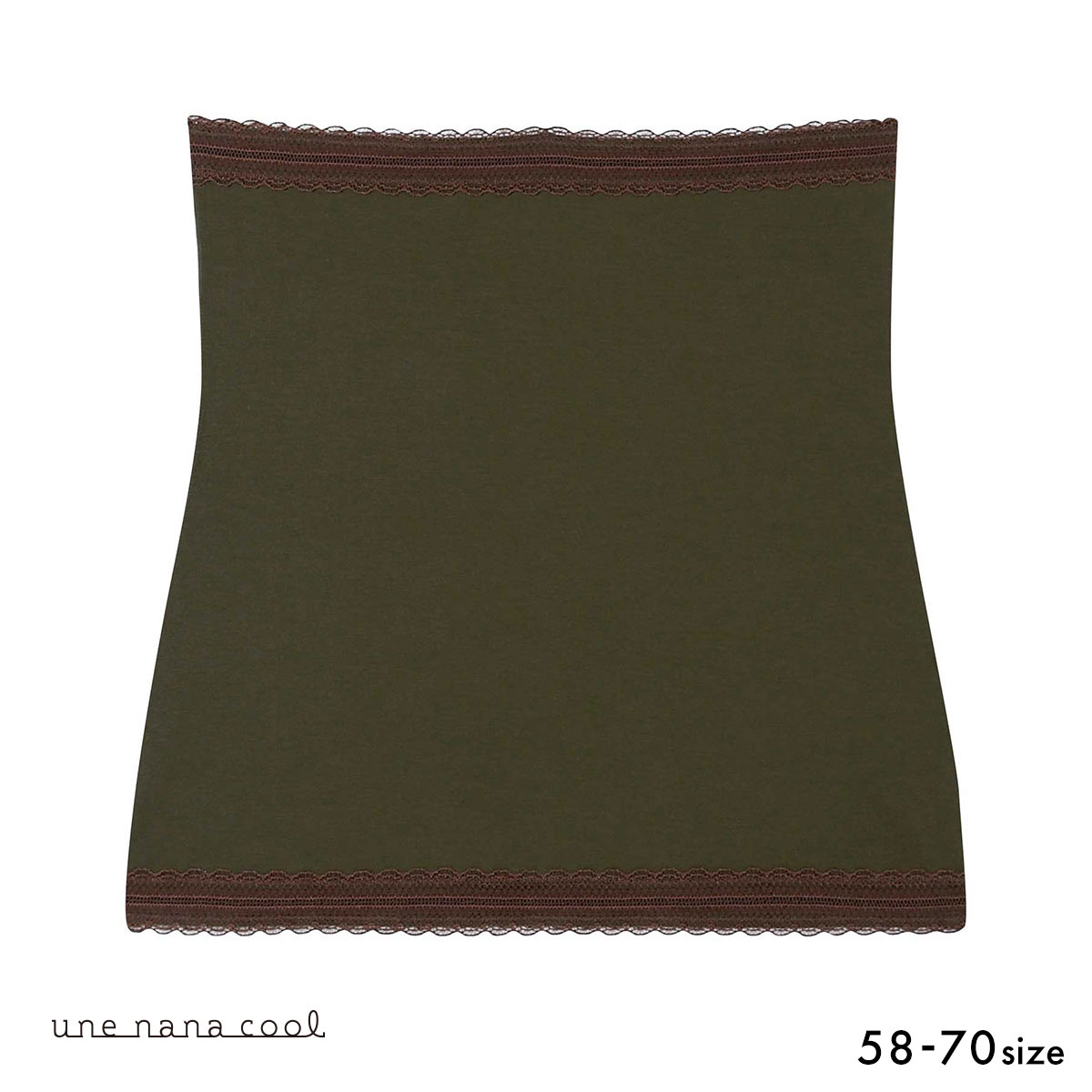 ウンナナクール 綿混 薄手ハラマキ une nana cool(DKH-濃カーキ-58-70)