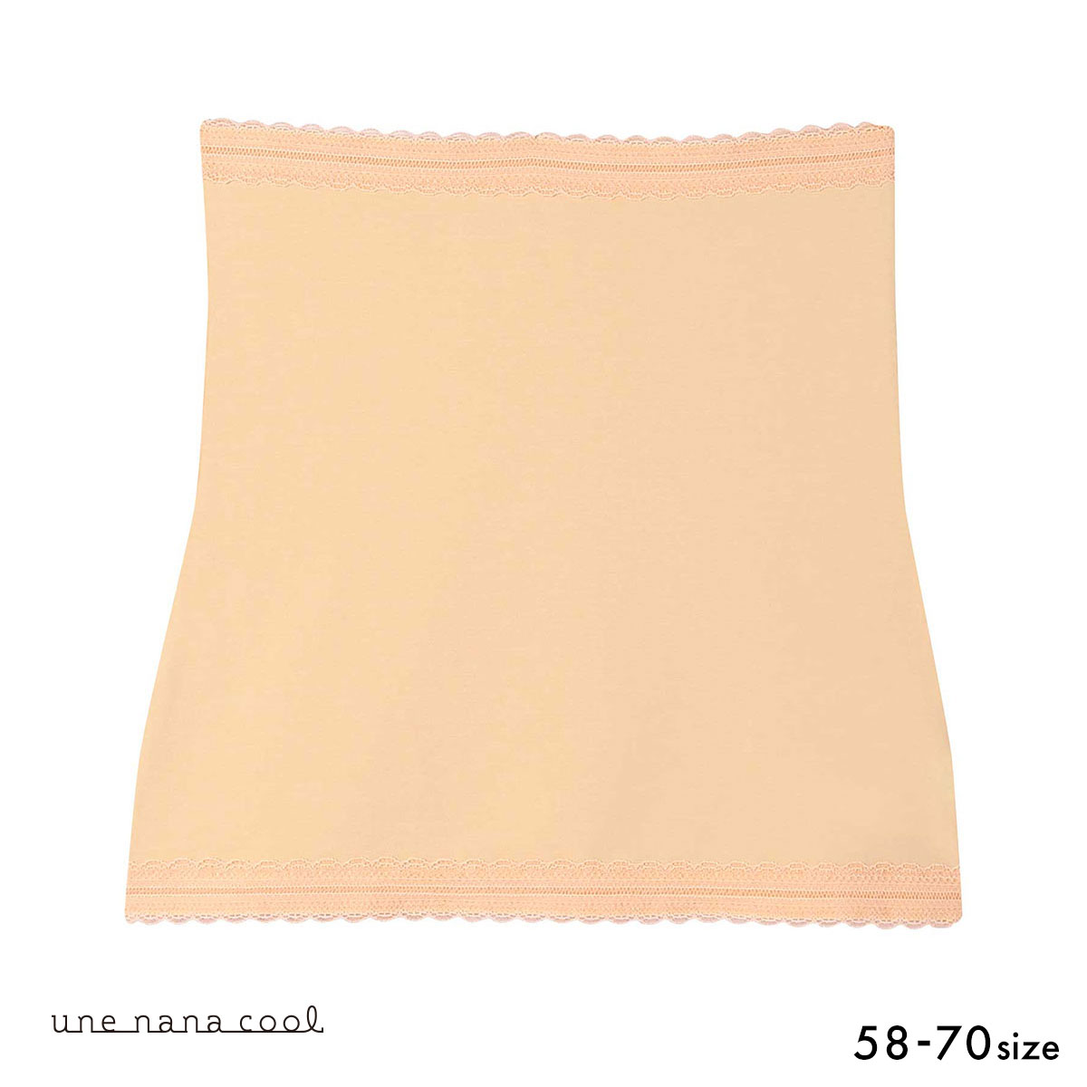 ウンナナクール 綿混 薄手ハラマキ une nana cool(CR1-クリーム1-58-70)